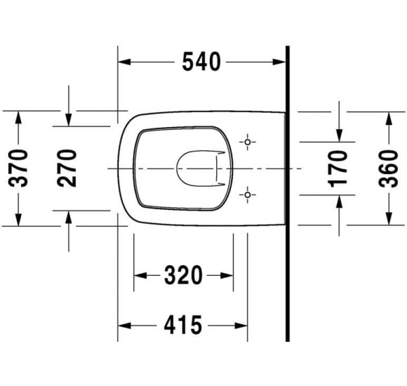 Duravit Durastyle pakabinamas klozetas be dangčio