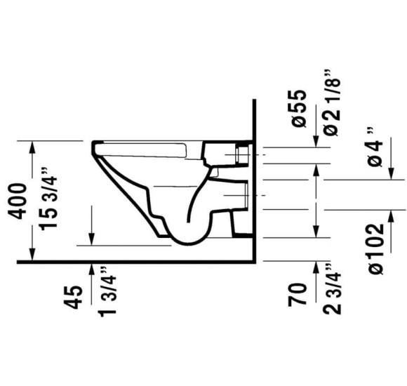 Duravit Durastyle "Rimless" pakabinamas klozetas su "soft close" dangčiu