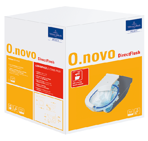 Pakabinamas klozetas Villeroy&Boch O.Novo Rimless su "soft close" dangčiu