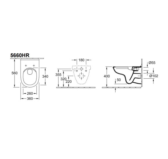 Pakabinamas klozetas Villeroy&Boch O.Novo Rimless su "soft close" dangčiu