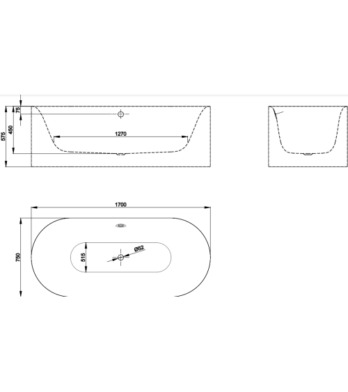 BetteLux Oval Silhouette plieninė, laisvai pastatoma vonia, 170x75x45 cm, be sifono, pasirinkite spalvą