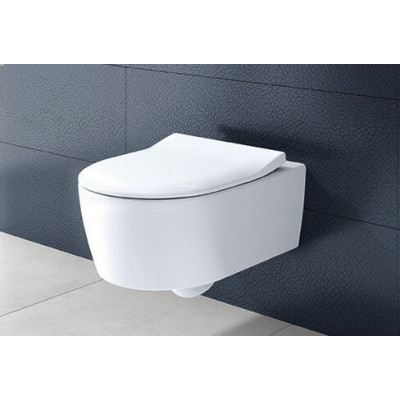 Pakabinamas klozetas Villeroy&Boch Avento "Rimless" su "Slim Soft close" dangčiu