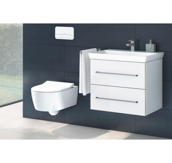 Pakabinamas klozetas Villeroy&Boch Avento "Rimless" su "Slim Soft close" dangčiu