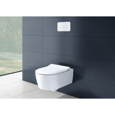 Pakabinamas klozetas Villeroy&Boch Avento "Rimless" su "Slim Soft close" dangčiu