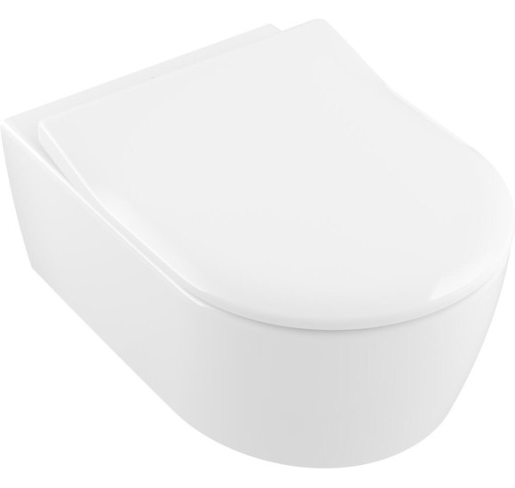 Pakabinamas klozetas Villeroy&Boch Avento "Rimless" su "Slim Soft close" dangčiu