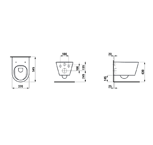 Laufen Kartell pakabinamas klozetas Rimless (be dangčio)