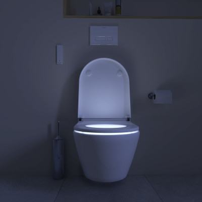 Duravit SensoWash D-Neo Compact pakabinamas išmanusis unitazas su dangčiu ir tvirtinimais, baltos spalvos