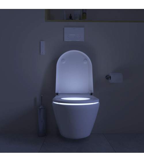 Duravit SensoWash D-Neo Compact pakabinamas išmanusis unitazas su dangčiu ir tvirtinimais, baltos spalvos