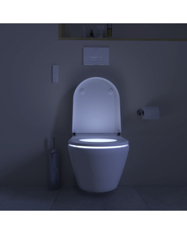 Duravit SensoWash D-Neo Compact pakabinamas išmanusis unitazas su dangčiu ir tvirtinimais, baltos spalvos