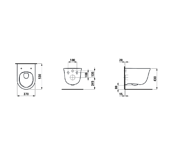 Laufen New Classic pakabinamas klozetas (be dangčio)