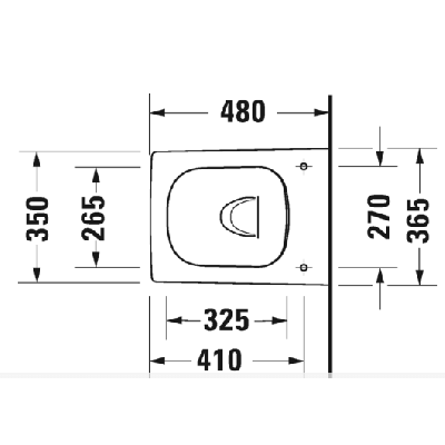 Duravit Viu Compact pakabinamas klozetas be dangčio