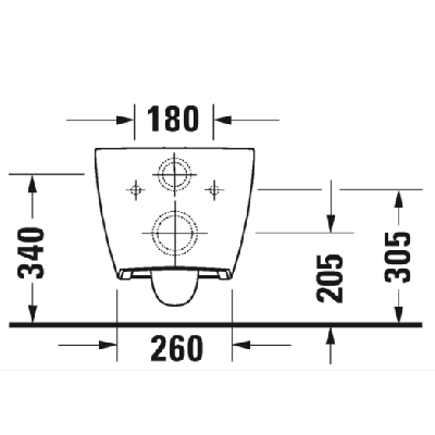 Duravit Viu Compact pakabinamas klozetas be dangčio