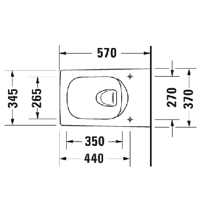 Duravit Viu pakabinamas klozetas be dangčio