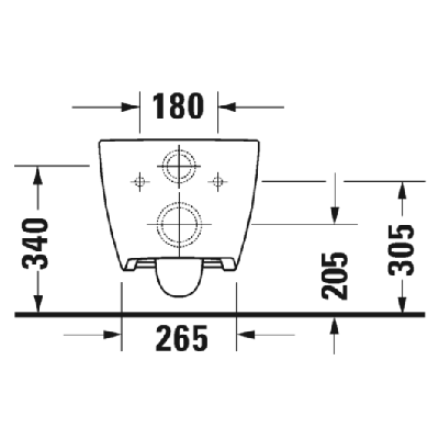 Duravit Viu pakabinamas klozetas be dangčio