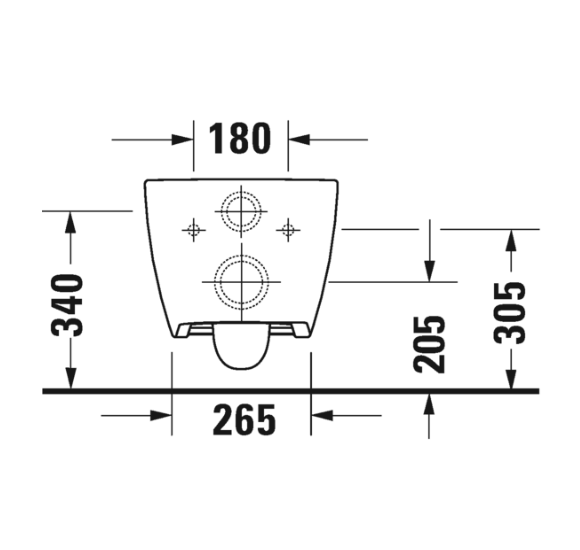 Duravit Viu pakabinamas klozetas be dangčio