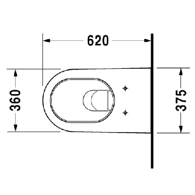 Duravit Starck 2 pakabinamas klozetas su "Soft close" dangčiu