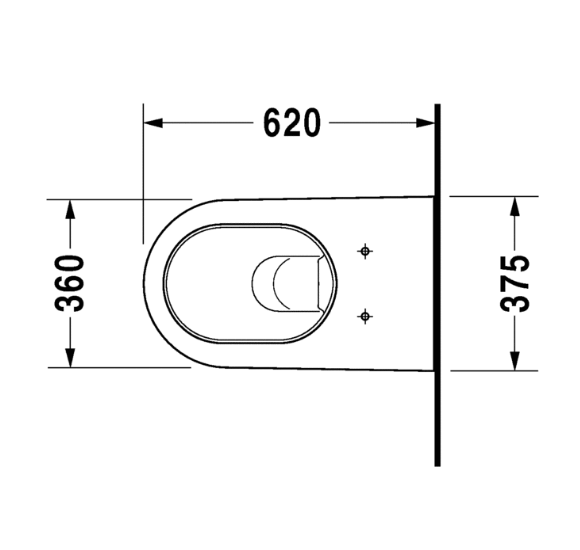 Duravit Starck 2 pakabinamas klozetas su "Soft close" dangčiu