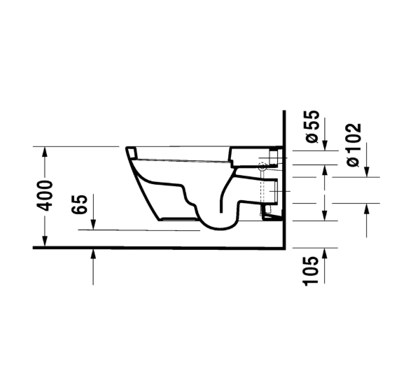 Duravit Starck 2 pakabinamas klozetas su "Soft close" dangčiu