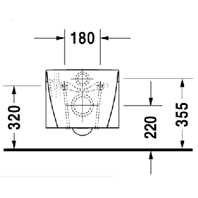 Duravit Starck 2 pakabinamas klozetas su "Soft close" dangčiu