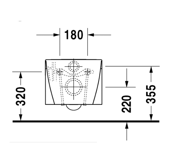 Duravit Starck 2 pakabinamas klozetas su "Soft close" dangčiu