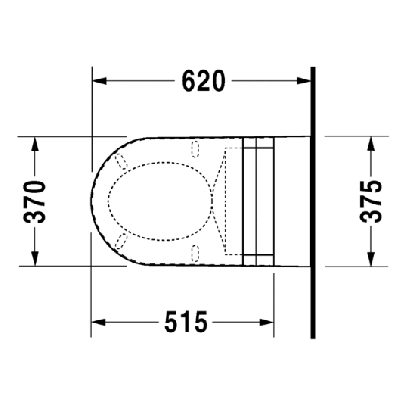 Duravit Starck 2 pakabinamas klozetas su "Soft close" dangčiu