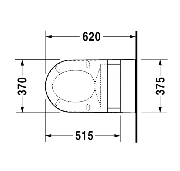 Duravit Starck 2 pakabinamas klozetas su "Soft close" dangčiu