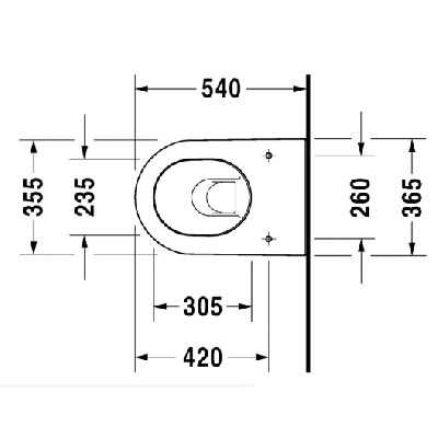 Duravit Darling New pakabinamas klozetas be dangčio