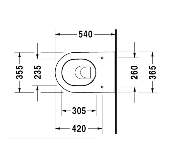 Duravit Darling New pakabinamas klozetas be dangčio