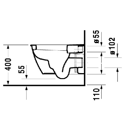 Duravit Darling New pakabinamas klozetas be dangčio