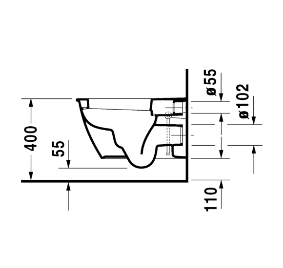 Duravit Darling New pakabinamas klozetas be dangčio