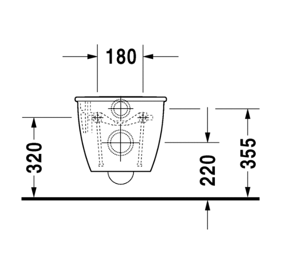 Duravit Darling New pakabinamas klozetas be dangčio