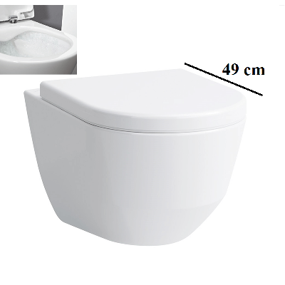 Laufen Pro New pakabinamas unitazas Rimless compact, be dangčio