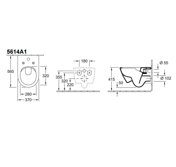 Villeroy&Boch WC Subway 2 Rimless, ViFresh, be dangčio