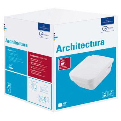 Villeroy&Boch Architectura pakabinamas rimless klozetas  su "soft close" dangčiu
