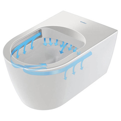 Duravit Me by Starck pakabinamas unitazas 370x570, su 'soft close' dangčiu, Rimless