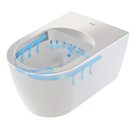 Duravit Me by Starck pakabinamas unitazas 370x570, su 'soft close' dangčiu, Rimless