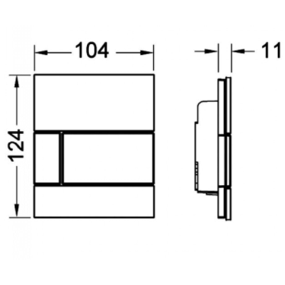 TECEsquare metalinis pisuaro klavišas (nerūdijančio plieno, matinis)