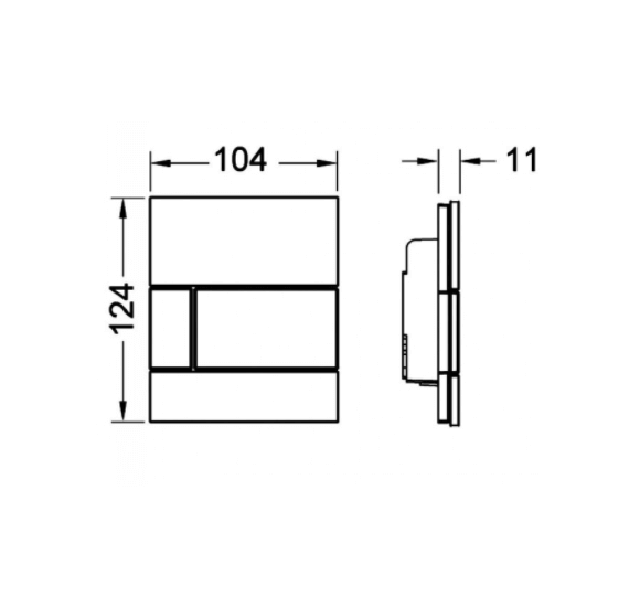 TECEsquare metalinis pisuaro klavišas (nerūdijančio plieno, matinis)