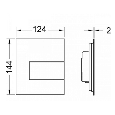 TECEsquare metalinis pisuaro klavišas (chromuotas,blizgantis)