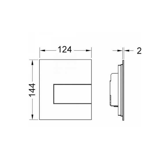 TECEsquare metalinis pisuaro klavišas (chromuotas,blizgantis)