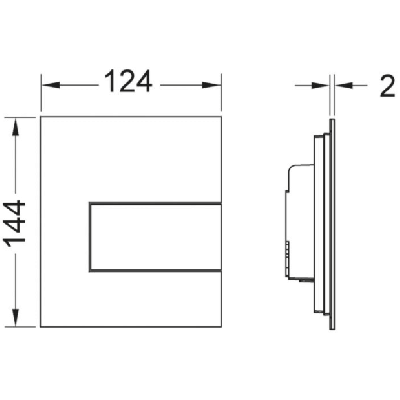 TECEsquare metalinis pisuaro klavišas (baltas)