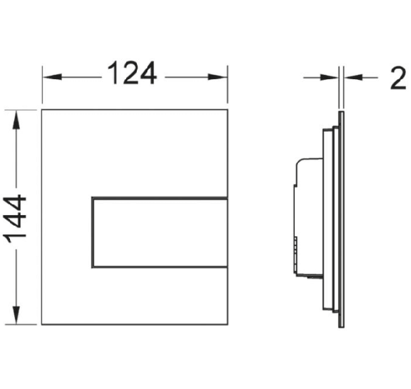 TECEsquare metalinis pisuaro klavišas (baltas)