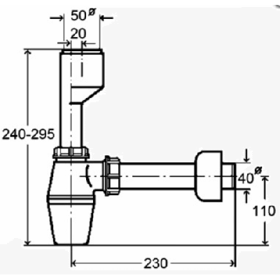Viega butelinis sifonas pisuarui