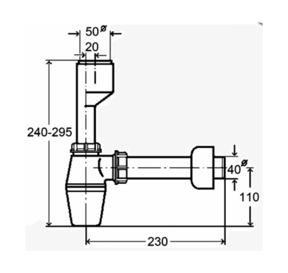 Viega butelinis sifonas pisuarui