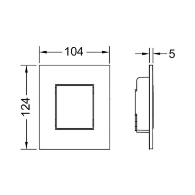 TECEnow pisuaro nuleidimo klavišas, chromuota blizganti