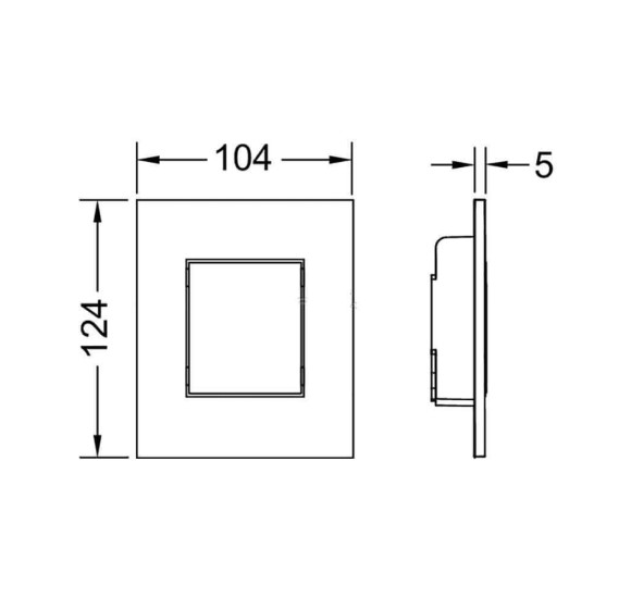 TECEnow pisuaro nuleidimo klavišas, chromuota blizganti