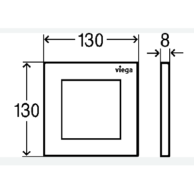 Viega Klavišas pisuaro, plastikinis (style 21 baltos spalvos)