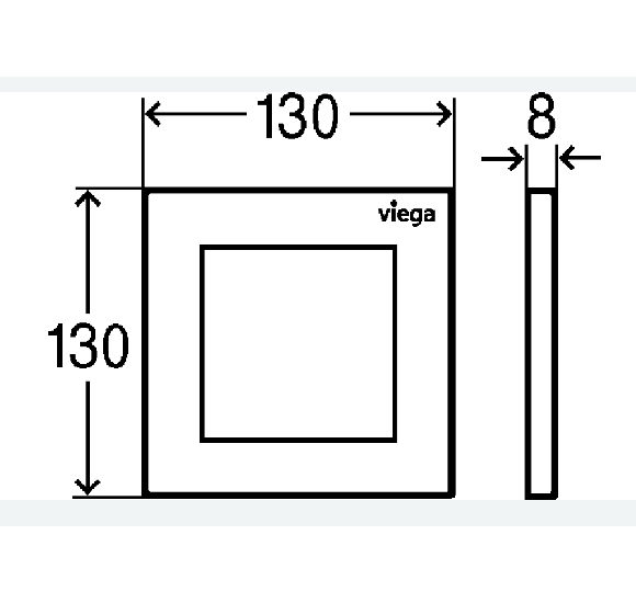 Viega Klavišas pisuaro, plastikinis (style 21 baltos spalvos)