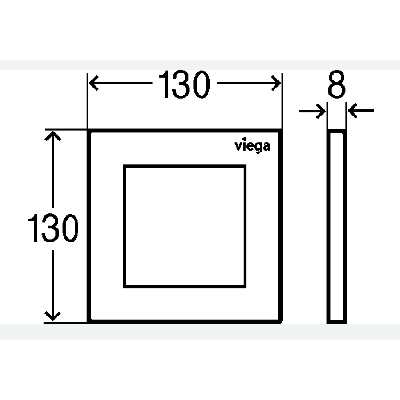 Viega Klavišas pisuaro, plastikinis (style 21 chromo spalvos)