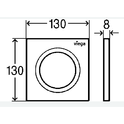 Viega Klavišas pisuaro, plastikinis (style 20 matinės spalvos)